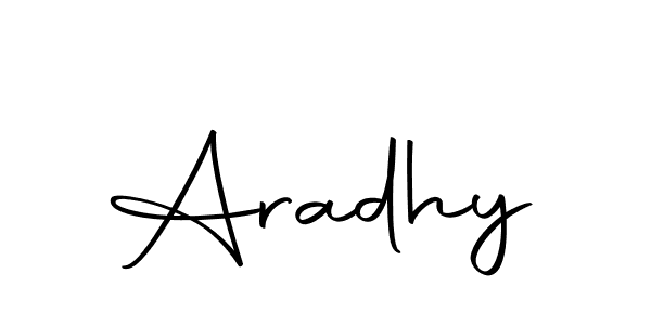 Design your own signature with our free online signature maker. With this signature software, you can create a handwritten (Autography-DOLnW) signature for name Aradhy. Aradhy signature style 10 images and pictures png