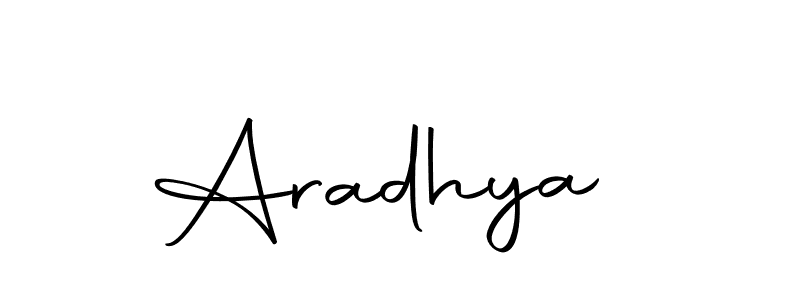 The best way (Autography-DOLnW) to make a short signature is to pick only two or three words in your name. The name Aradhya  include a total of six letters. For converting this name. Aradhya  signature style 10 images and pictures png