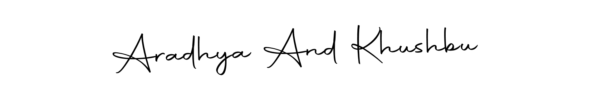 You can use this online signature creator to create a handwritten signature for the name Aradhya And Khushbu. This is the best online autograph maker. Aradhya And Khushbu signature style 10 images and pictures png