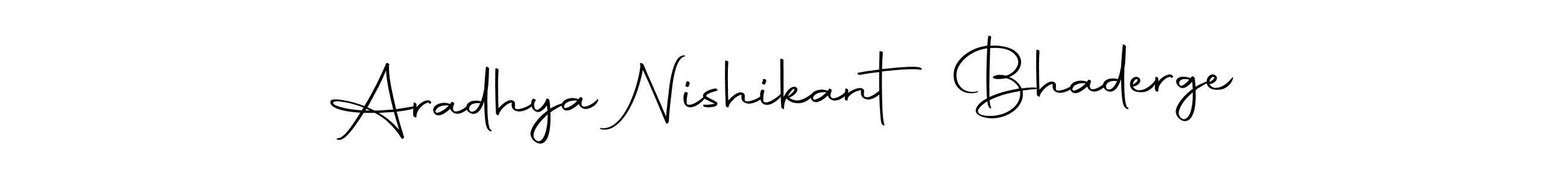 You should practise on your own different ways (Autography-DOLnW) to write your name (Aradhya Nishikant Bhaderge) in signature. don't let someone else do it for you. Aradhya Nishikant Bhaderge signature style 10 images and pictures png