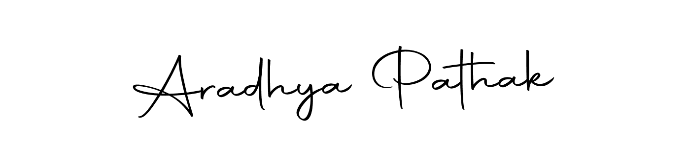 How to make Aradhya Pathak name signature. Use Autography-DOLnW style for creating short signs online. This is the latest handwritten sign. Aradhya Pathak signature style 10 images and pictures png