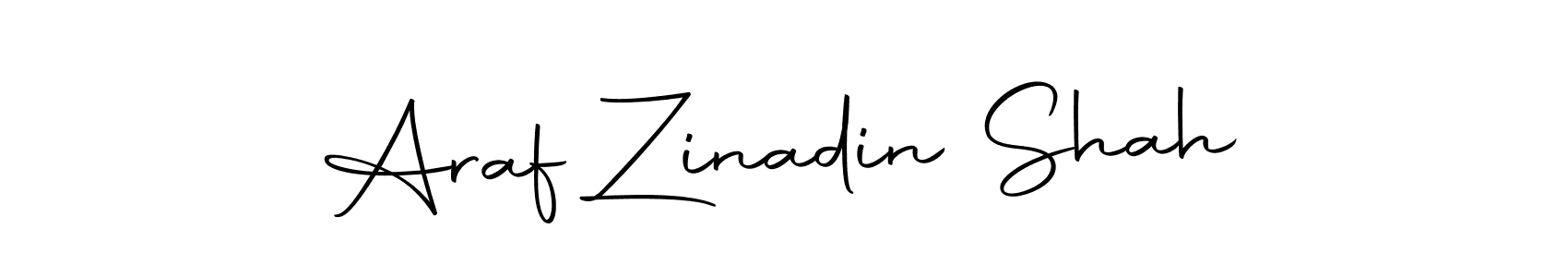 Create a beautiful signature design for name Araf Zinadin Shah. With this signature (Autography-DOLnW) fonts, you can make a handwritten signature for free. Araf Zinadin Shah signature style 10 images and pictures png