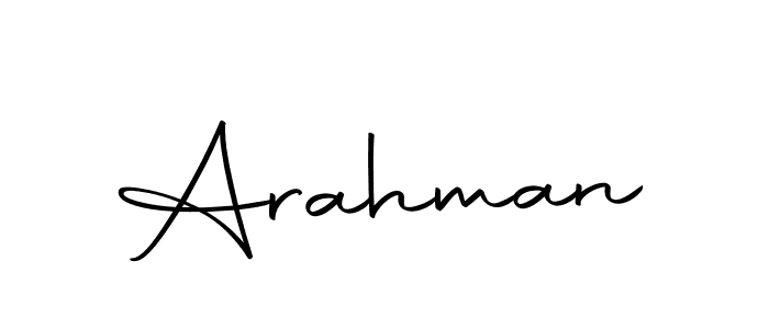 Make a beautiful signature design for name Arahman. With this signature (Autography-DOLnW) style, you can create a handwritten signature for free. Arahman signature style 10 images and pictures png