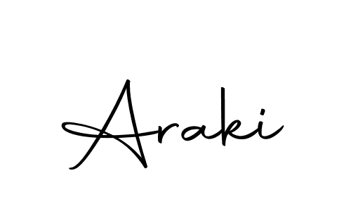 Use a signature maker to create a handwritten signature online. With this signature software, you can design (Autography-DOLnW) your own signature for name Araki. Araki signature style 10 images and pictures png