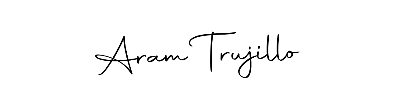 Create a beautiful signature design for name Aram Trujillo. With this signature (Autography-DOLnW) fonts, you can make a handwritten signature for free. Aram Trujillo signature style 10 images and pictures png