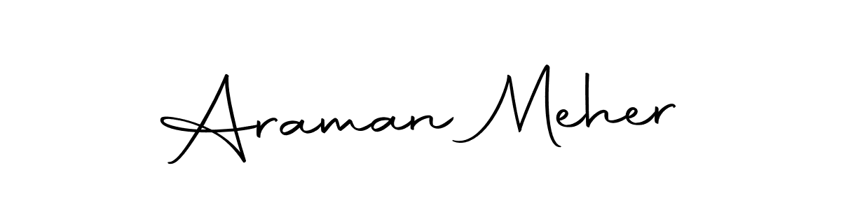 Similarly Autography-DOLnW is the best handwritten signature design. Signature creator online .You can use it as an online autograph creator for name Araman Meher. Araman Meher signature style 10 images and pictures png