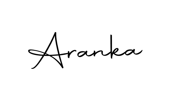 Design your own signature with our free online signature maker. With this signature software, you can create a handwritten (Autography-DOLnW) signature for name Aranka. Aranka signature style 10 images and pictures png