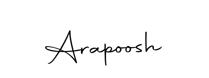 Use a signature maker to create a handwritten signature online. With this signature software, you can design (Autography-DOLnW) your own signature for name Arapoosh. Arapoosh signature style 10 images and pictures png