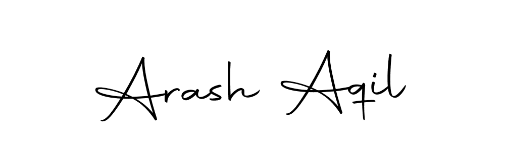 How to make Arash Aqil name signature. Use Autography-DOLnW style for creating short signs online. This is the latest handwritten sign. Arash Aqil signature style 10 images and pictures png
