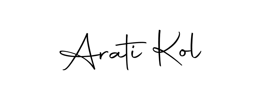 Use a signature maker to create a handwritten signature online. With this signature software, you can design (Autography-DOLnW) your own signature for name Arati Kol. Arati Kol signature style 10 images and pictures png
