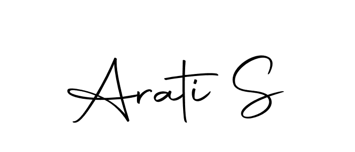 Make a beautiful signature design for name Arati S. With this signature (Autography-DOLnW) style, you can create a handwritten signature for free. Arati S signature style 10 images and pictures png