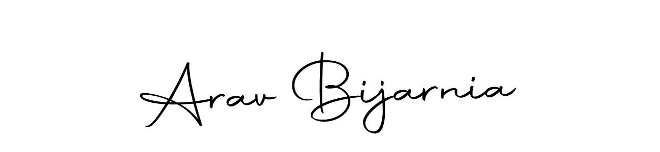 Make a beautiful signature design for name Arav Bijarnia. With this signature (Autography-DOLnW) style, you can create a handwritten signature for free. Arav Bijarnia signature style 10 images and pictures png