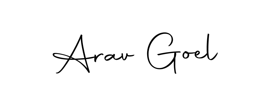You can use this online signature creator to create a handwritten signature for the name Arav Goel. This is the best online autograph maker. Arav Goel signature style 10 images and pictures png