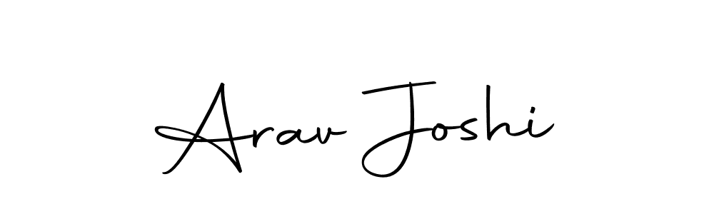 Arav Joshi stylish signature style. Best Handwritten Sign (Autography-DOLnW) for my name. Handwritten Signature Collection Ideas for my name Arav Joshi. Arav Joshi signature style 10 images and pictures png