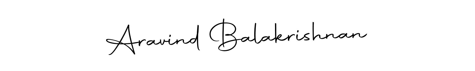 How to make Aravind Balakrishnan name signature. Use Autography-DOLnW style for creating short signs online. This is the latest handwritten sign. Aravind Balakrishnan signature style 10 images and pictures png