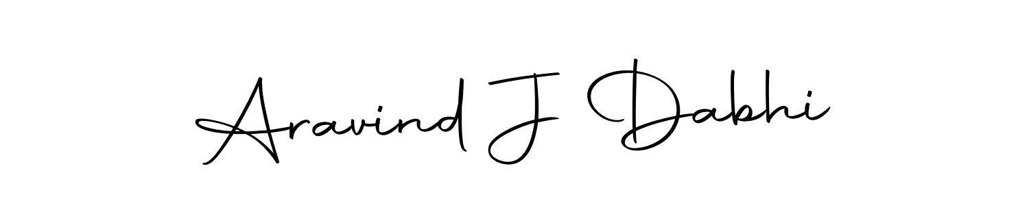 How to make Aravind J Dabhi name signature. Use Autography-DOLnW style for creating short signs online. This is the latest handwritten sign. Aravind J Dabhi signature style 10 images and pictures png