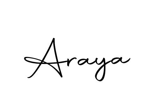 Create a beautiful signature design for name Araya. With this signature (Autography-DOLnW) fonts, you can make a handwritten signature for free. Araya signature style 10 images and pictures png