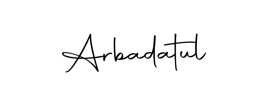How to make Arbadatul name signature. Use Autography-DOLnW style for creating short signs online. This is the latest handwritten sign. Arbadatul signature style 10 images and pictures png