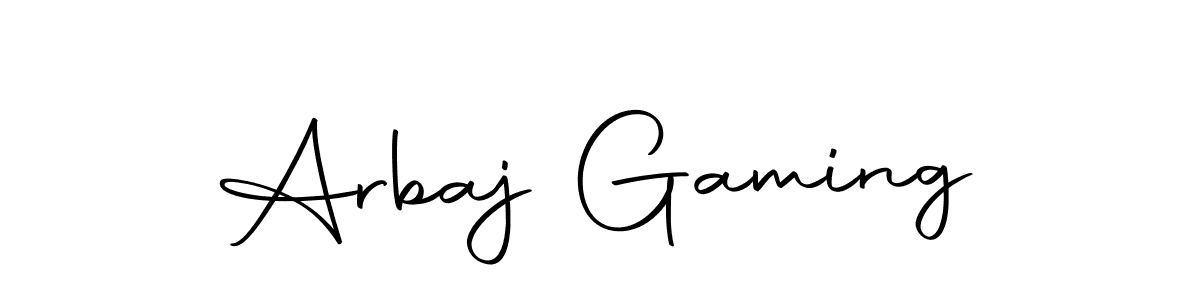 Design your own signature with our free online signature maker. With this signature software, you can create a handwritten (Autography-DOLnW) signature for name Arbaj Gaming. Arbaj Gaming signature style 10 images and pictures png