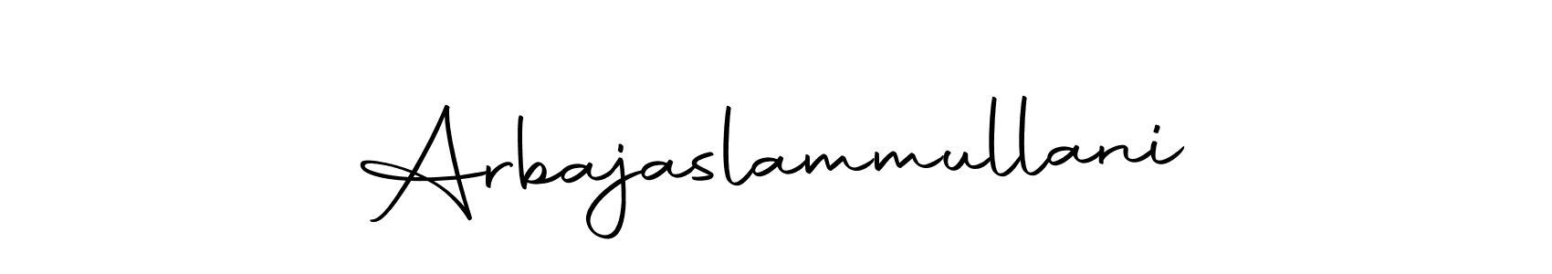 Use a signature maker to create a handwritten signature online. With this signature software, you can design (Autography-DOLnW) your own signature for name Arbajaslammullani. Arbajaslammullani signature style 10 images and pictures png