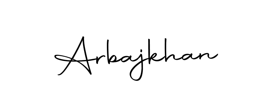 How to make Arbajkhan name signature. Use Autography-DOLnW style for creating short signs online. This is the latest handwritten sign. Arbajkhan signature style 10 images and pictures png