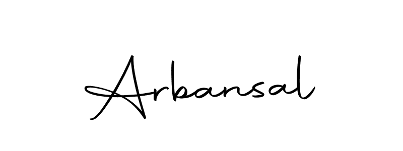 Design your own signature with our free online signature maker. With this signature software, you can create a handwritten (Autography-DOLnW) signature for name Arbansal. Arbansal signature style 10 images and pictures png