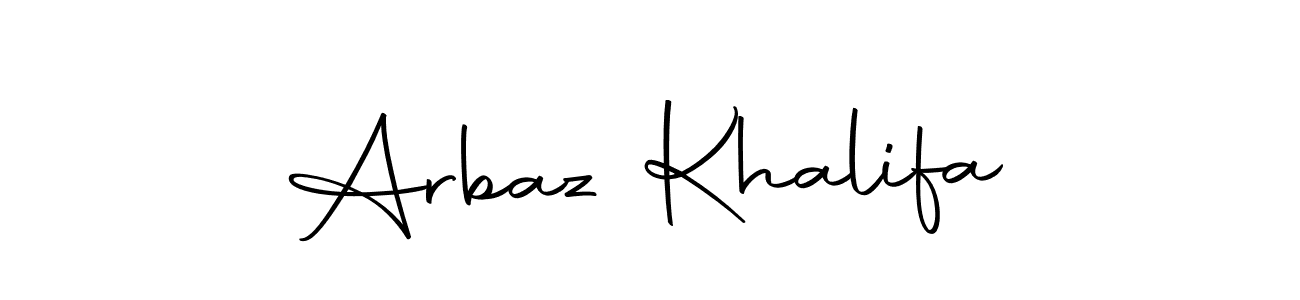 Design your own signature with our free online signature maker. With this signature software, you can create a handwritten (Autography-DOLnW) signature for name Arbaz Khalifa. Arbaz Khalifa signature style 10 images and pictures png