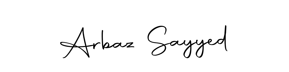Design your own signature with our free online signature maker. With this signature software, you can create a handwritten (Autography-DOLnW) signature for name Arbaz Sayyed. Arbaz Sayyed signature style 10 images and pictures png