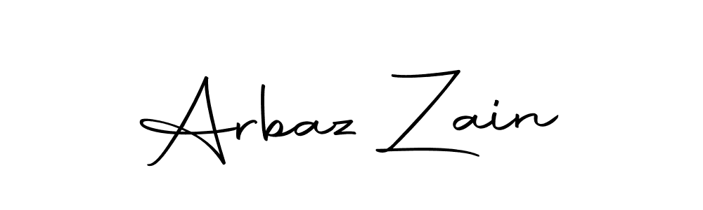 How to make Arbaz Zain name signature. Use Autography-DOLnW style for creating short signs online. This is the latest handwritten sign. Arbaz Zain signature style 10 images and pictures png