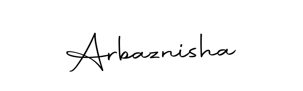 Create a beautiful signature design for name Arbaznisha. With this signature (Autography-DOLnW) fonts, you can make a handwritten signature for free. Arbaznisha signature style 10 images and pictures png