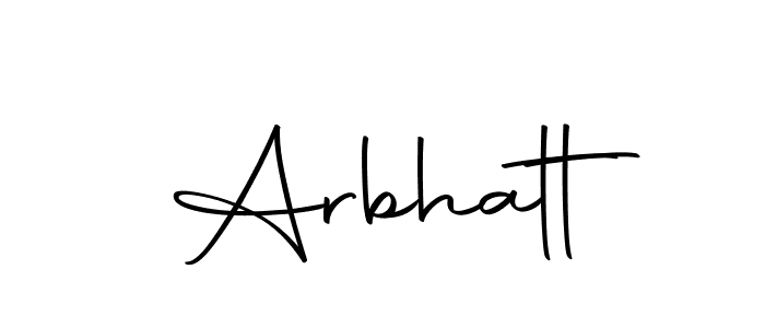 Make a beautiful signature design for name Arbhatt. With this signature (Autography-DOLnW) style, you can create a handwritten signature for free. Arbhatt signature style 10 images and pictures png