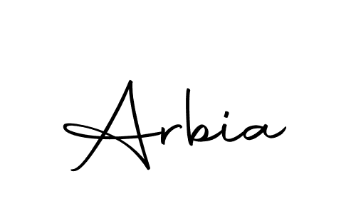 Use a signature maker to create a handwritten signature online. With this signature software, you can design (Autography-DOLnW) your own signature for name Arbia. Arbia signature style 10 images and pictures png