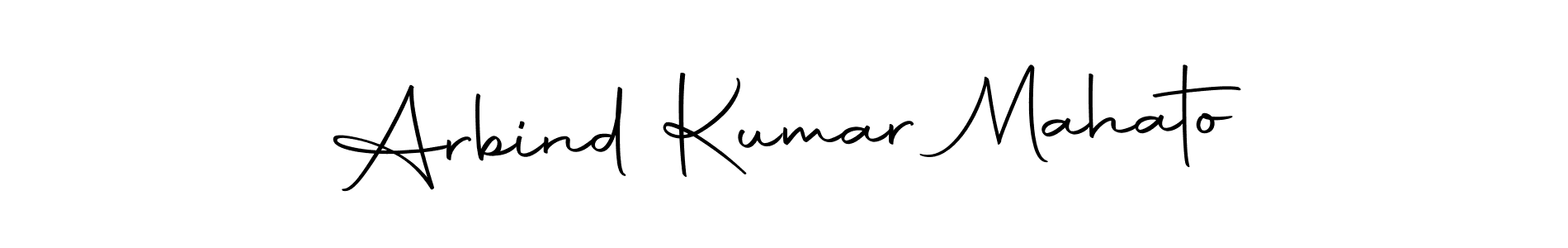 How to make Arbind Kumar Mahato name signature. Use Autography-DOLnW style for creating short signs online. This is the latest handwritten sign. Arbind Kumar Mahato signature style 10 images and pictures png