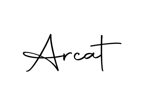 You should practise on your own different ways (Autography-DOLnW) to write your name (Arcat) in signature. don't let someone else do it for you. Arcat signature style 10 images and pictures png