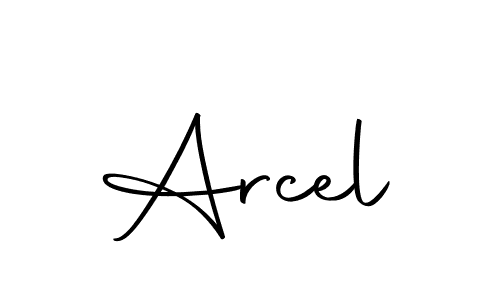 Use a signature maker to create a handwritten signature online. With this signature software, you can design (Autography-DOLnW) your own signature for name Arcel. Arcel signature style 10 images and pictures png