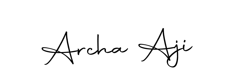 How to make Archa Aji signature? Autography-DOLnW is a professional autograph style. Create handwritten signature for Archa Aji name. Archa Aji signature style 10 images and pictures png