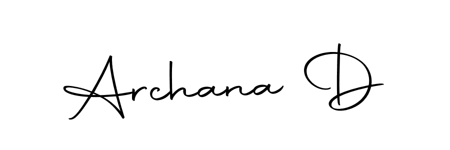 Make a beautiful signature design for name Archana D. Use this online signature maker to create a handwritten signature for free. Archana D signature style 10 images and pictures png