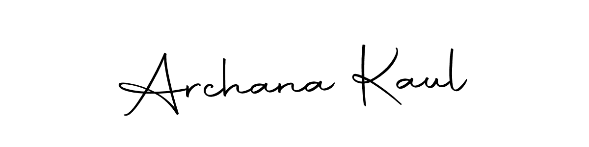 How to make Archana Kaul name signature. Use Autography-DOLnW style for creating short signs online. This is the latest handwritten sign. Archana Kaul signature style 10 images and pictures png