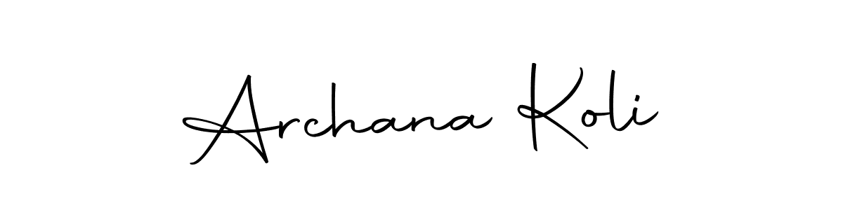 You should practise on your own different ways (Autography-DOLnW) to write your name (Archana Koli) in signature. don't let someone else do it for you. Archana Koli signature style 10 images and pictures png