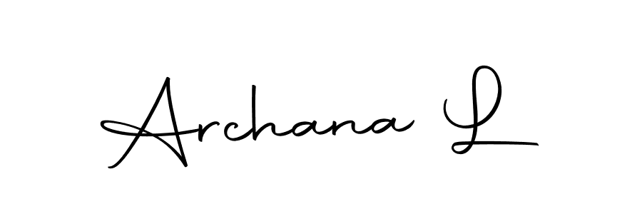 How to make Archana L name signature. Use Autography-DOLnW style for creating short signs online. This is the latest handwritten sign. Archana L signature style 10 images and pictures png