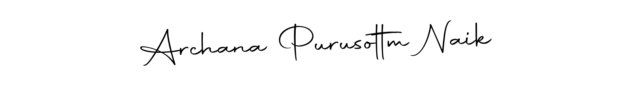 Create a beautiful signature design for name Archana Purusottm Naik. With this signature (Autography-DOLnW) fonts, you can make a handwritten signature for free. Archana Purusottm Naik signature style 10 images and pictures png