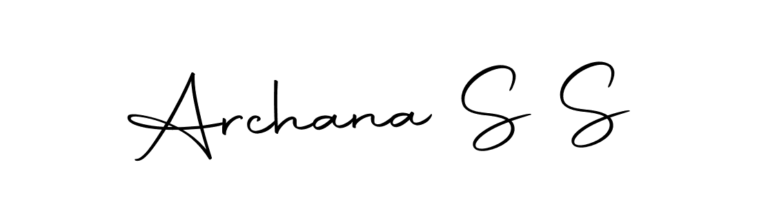 The best way (Autography-DOLnW) to make a short signature is to pick only two or three words in your name. The name Archana S S include a total of six letters. For converting this name. Archana S S signature style 10 images and pictures png