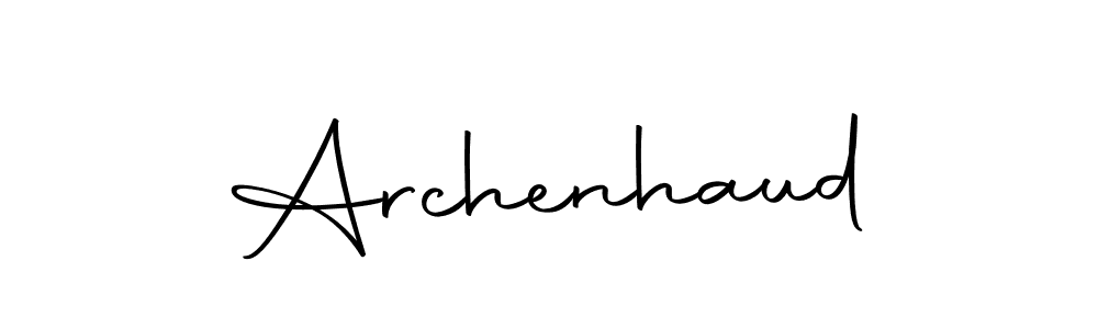 How to make Archenhaud name signature. Use Autography-DOLnW style for creating short signs online. This is the latest handwritten sign. Archenhaud signature style 10 images and pictures png