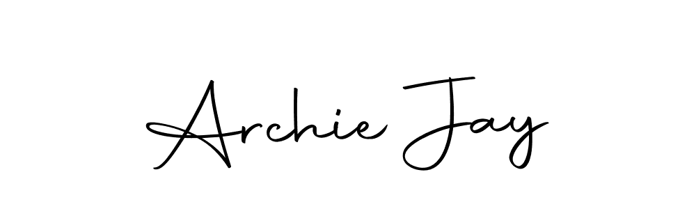 Design your own signature with our free online signature maker. With this signature software, you can create a handwritten (Autography-DOLnW) signature for name Archie Jay. Archie Jay signature style 10 images and pictures png