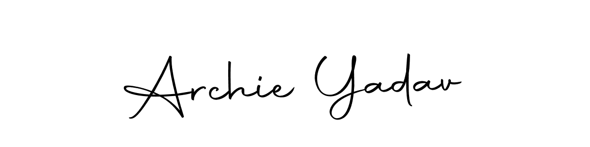 The best way (Autography-DOLnW) to make a short signature is to pick only two or three words in your name. The name Archie Yadav include a total of six letters. For converting this name. Archie Yadav signature style 10 images and pictures png