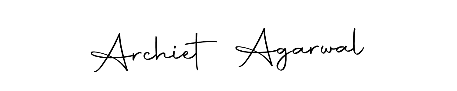 The best way (Autography-DOLnW) to make a short signature is to pick only two or three words in your name. The name Archiet Agarwal include a total of six letters. For converting this name. Archiet Agarwal signature style 10 images and pictures png