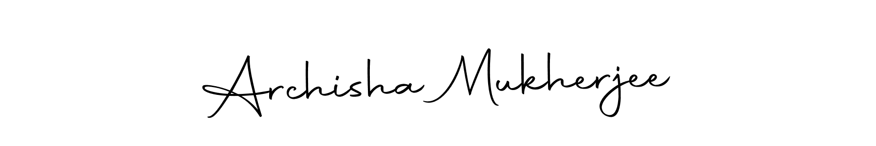 Create a beautiful signature design for name Archisha Mukherjee. With this signature (Autography-DOLnW) fonts, you can make a handwritten signature for free. Archisha Mukherjee signature style 10 images and pictures png