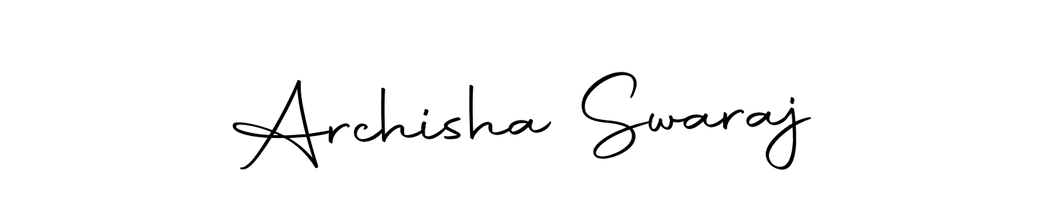 Similarly Autography-DOLnW is the best handwritten signature design. Signature creator online .You can use it as an online autograph creator for name Archisha Swaraj. Archisha Swaraj signature style 10 images and pictures png
