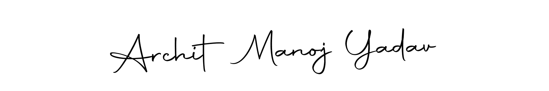 Create a beautiful signature design for name Archit Manoj Yadav. With this signature (Autography-DOLnW) fonts, you can make a handwritten signature for free. Archit Manoj Yadav signature style 10 images and pictures png