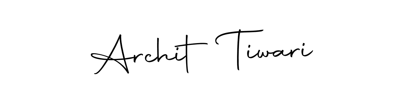 How to make Archit Tiwari name signature. Use Autography-DOLnW style for creating short signs online. This is the latest handwritten sign. Archit Tiwari signature style 10 images and pictures png